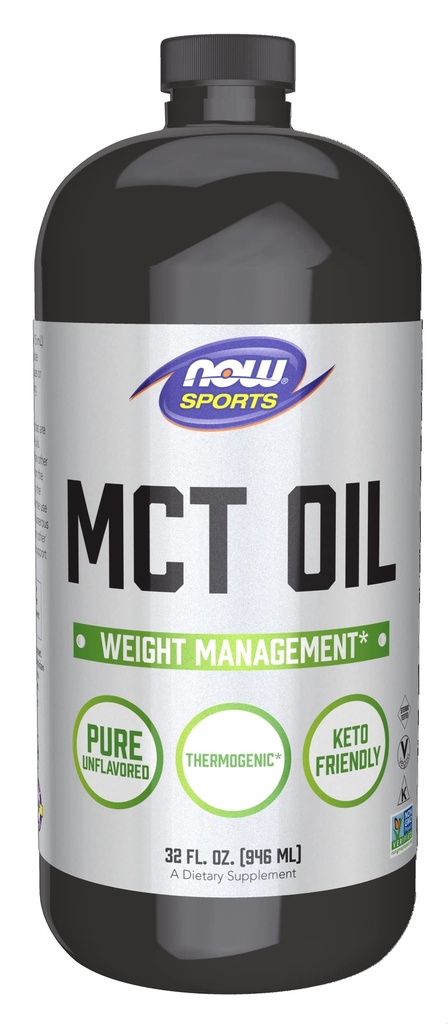 Şimdi Gıdalar Spor Beslenme, MCT (Medium-chain triglycerides) Petrol 14 g, Kilo Yönetimi, Sıvı, 32-Ounce