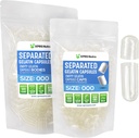 XPRS Nutra Ayrılı Kapsüller Boyut 000-500 Clear Count Büyük Boş Gelatin Capsules Çantalarda Ayrıştı - Premium Clear Gel caps - DIY Supplement için Pills