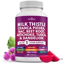 NEW AGE Milk Thistle NAC Chanca Piedra Beet Root Artichoke Dandelion Root Astragalus - Plus TUDCA & Ginger - 60