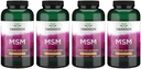 Swanson MSM - Temel Mineraller Hareketlilik ve Ortak Sağlık Desteklerini Destekliyor - Bağlayıcı Tound Health Including Cartilage, Collagen, & Hair - (240 Capsules, 1000 mg Her) 4 Pack