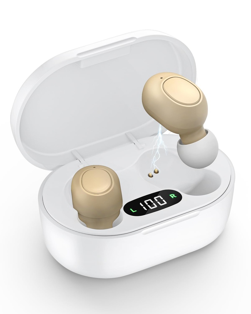 Seniors için işitme Aids - Akıllı Gürültü Azaltımı ile işitme kaybı için işitme Yardımı,Invisible Audien İşitme Amplifier with Volume Control and Portable Şarj Case