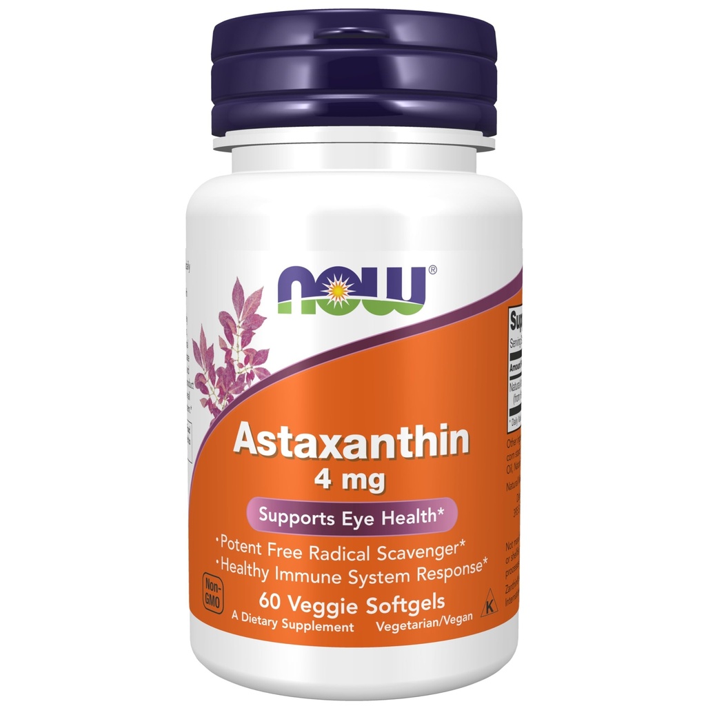 Şimdi Gıdalar Tamamlıyor, Astaxanthin 4 mg, Zanthin®, Supports Eye Health*, 60 Veg Softgels