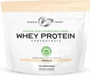 Μύες Feast Grass-Fed Whey πρωτεΐνη συμπυκνωμένο σκόνη, όλα τα φυσικά, χωρίς ορμονική πάστα Αυξημένη πρωτεΐνη Whey σκόνη για γυναίκες & άνδρες, καθαρό, μη-GMO & χωρίς γλουτένη συμπυκνωμένο Whey - Βανίλια, 5lb