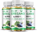 Nature's live Oil of Oregano with Black Seed Oil, 2 in 1 Oregano Supplement for Immune Health, Retains High Tempd Carvacrol & Thymoquinone, Non-GMO, 3 Pack