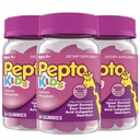 Pepto Kids Gummies, Relieve Occasional Upset Stomach, Acid Indigestion, Sour Stomach ve Heartburn, 72 Toplam (3 Paketler)