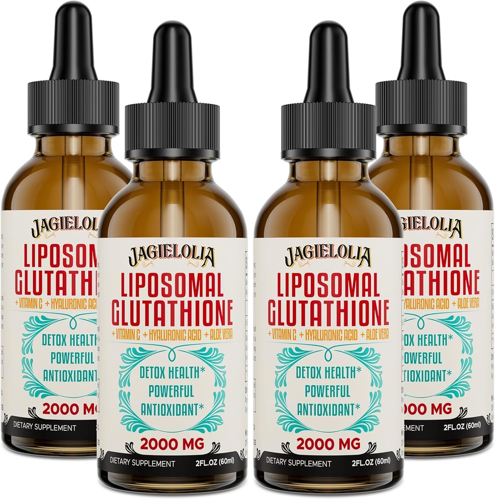 Liposomal Glutathione Liquid 2000MG – Kadınlar ve Erkekler için Antioksi Detox Supplement, Aging Defense, Liver Function & Energy, Hyaluronic Acid + Aloe Vera + Vitamin C, Natural & Vegan, 8 FL.OZ