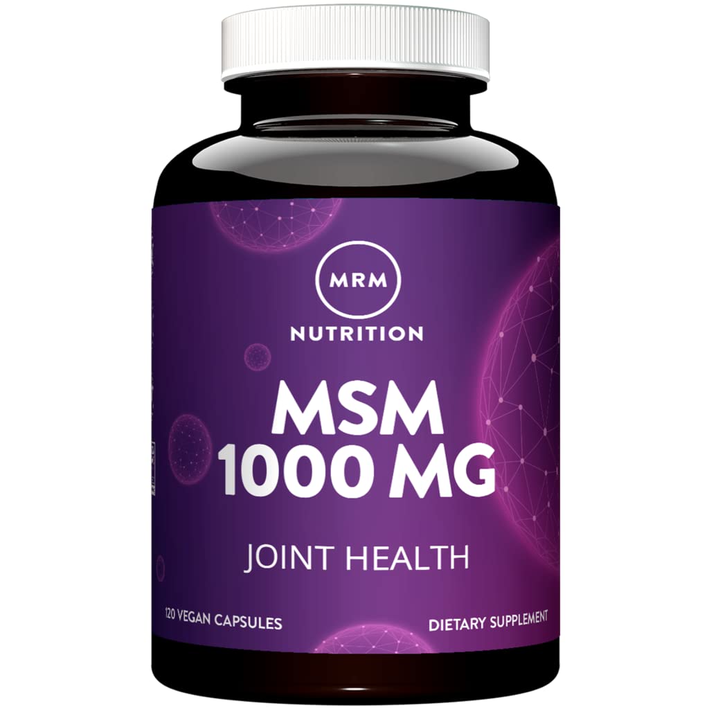 MRM Beslenme MSM 1000 mg | Pure Torch-sulfonyl-Methane Capsules | Ortak, Saç, Skin & Nail Desteği | Bio available Sulfur Supplement | Vegan + Gluten-Free | 120 Hizmet