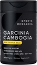 Spor Araştırmaları Garcinia Cambogia Extract (6% HCA) Ekstra Virgin Organik Piramit Yağı | No-GMO, Soy & Gluten Ücretsiz (180 Liquid Softgels)