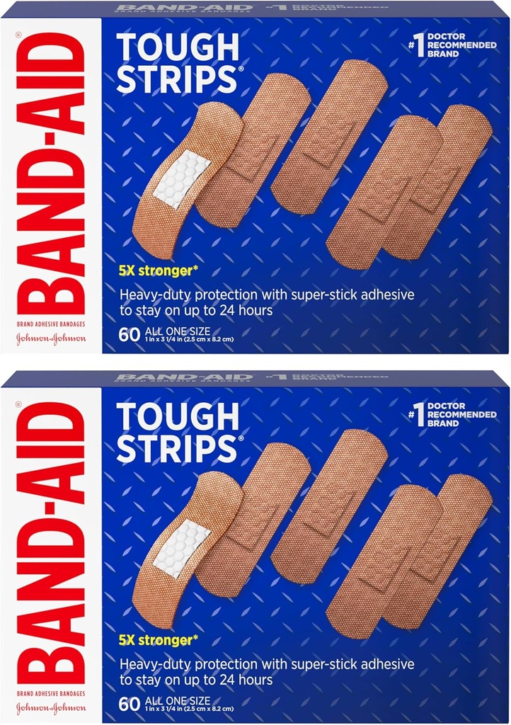 Band-Aid Brand Yara Bakımı için Sert Grafikler, Küçük Cuts için Dayanıklı Koruma ve Yararlanmalar, Tüm Bir Boyut, 2 Pack
