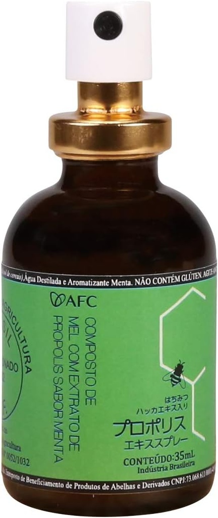 AFC Japonya Brazil Green Propolis Extract with Honey Spray, 25% Propolis Ekstraksiyon (35% Kuru Ekstraksiyon), Flavonoyaklarda Zengin (>3 mg/mL) Propolis Ekstra Kompozisyon Propolis