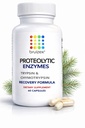 Bruizex Proteolytic Enzymes| Trypsin & Chymotrypsin Recovery Supplement for Tound Trauma, Bruising, Swelling | Immune System Support | 60 Caps