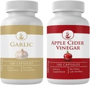 PURE ORIGINAL INGREDIENTSENT & Apple Cider Vinegar Capsule Chart (100 Capsules Her), Hiçbir Katkı veya İndirme, Lab