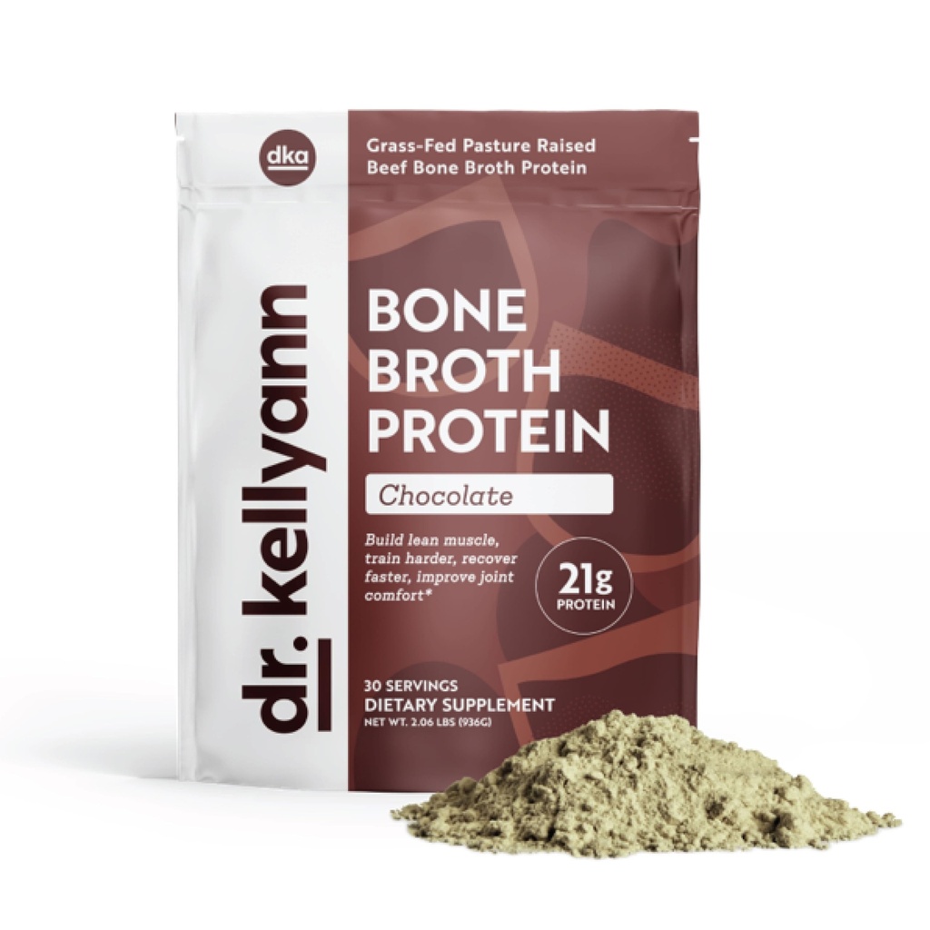 Dr. Kellyann Keto Bone Broth protein Toz Çikolatası - Protein 21g, 2g Net Carbs - Grass Fed Hydrolyzed Collagen - Sugar, Gluten ve Dairy Free, Paleo, Keto Protein Shakes (30 Hizmetler)