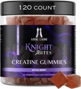 Χωρίς ζάχαρη Μονοένυδρη κρεατίνη Gummies 5g για άνδρες & γυναίκες, Μασώμενα Creatine Monohydrate για μυϊκή ανάπτυξη & ανάκτηση, Vegan, Mixberry Flavor, 120 Count