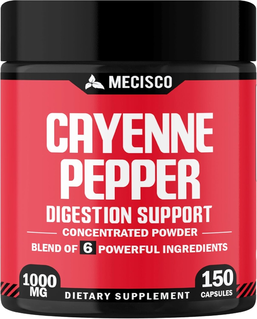 Κάψουλες πιπεριού Cayenne με ρίζα πιπεριού, ρίζα τεύτλων και μαύρο πιπέρι και περισσότερα - 150 κάψουλες - 6in1