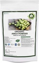 R V Essential Organic Amla Toz 100gm / 3.53oz / 0.22lb- Emblica Officin Amla Fruit Toz Saç USDA Organik sertifikalı Ayurvedic Herbal Supplement Resealable ve Reusable Zip Lock Pouch