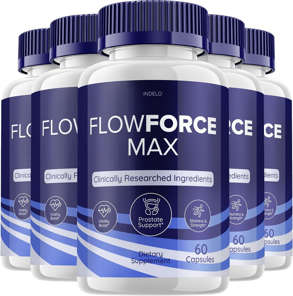 (5 Pack) FlowForce Max Supplement Advanced Energy, Supplement for Men, Flow Force Control Supplements Flow Max for Men Health, FlowForce İncelemeleri (300 Capsules)