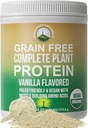 Organik Paleoj Ücretsiz Bitki Temelli Raw Vegan Protein Toz. Amazing Acid Profile ve 1g of Sugar. ile Hemp ve Pea Protein Vanilla Flavored
