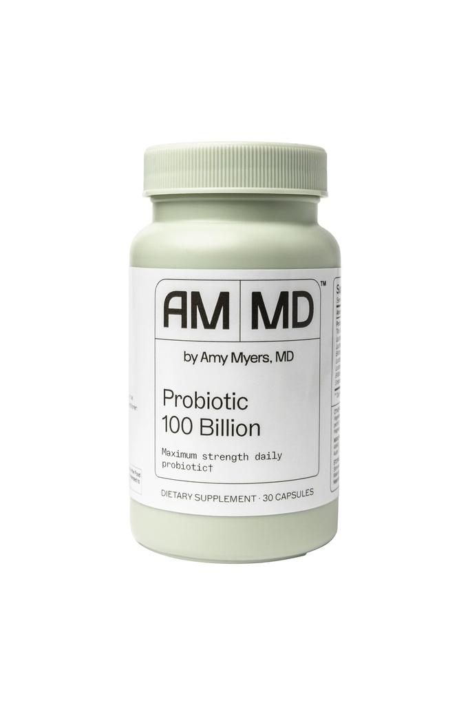 Amy Myers MD Probiotic Capsules 100 Billion - Maximum Strength Daily Probiotic - Gastrointestinal Health Supplement - Digestion & Immune Support
