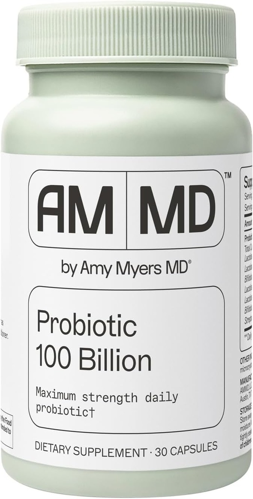 Amy Myers MD Probiyotik Capsules 100 Milyar - En Güçlü Günlük Probiyotik - Gastrointestinal Health Supplement - Digestion & Immune Support
