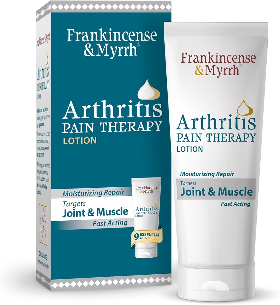 Frankincense ve Myrrh Arthritis Pain Reliever Terapi Lotion – Topical Arthritis Pain Relief Cream and Hydrating Skin Repair, Body Relief for Sciatica, Diz, Back, Commons, Boy, Hands, 3 Oz - 1 Pack