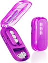 Birden Pills için Pill XS, Atıcı Pill Splitter, Küçük ve Küçük Piller için Pill XSs, Sharp Blade- Purple Pills ile Küçük veya Büyük Pills için Pill XS