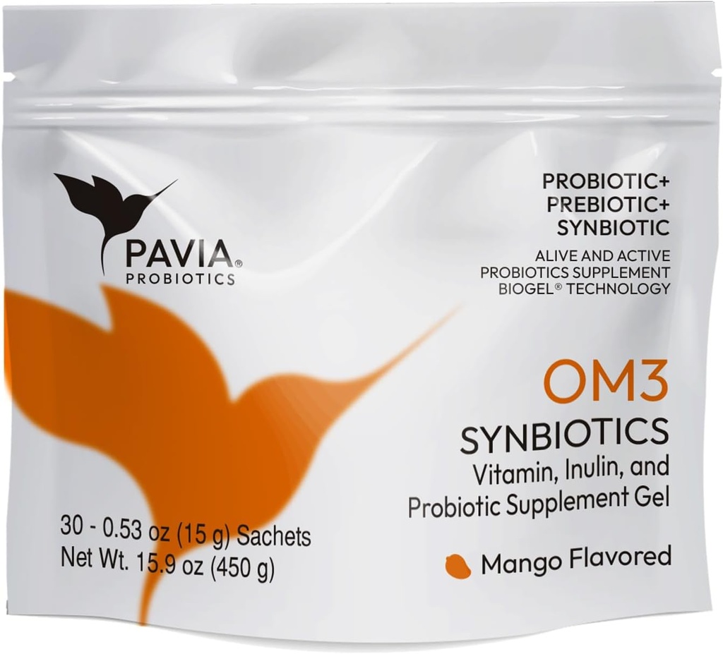 XAVIAX Probiyotik Gel Omega 3 | Immune Support Supplement | Mango Flavor | Immune Sistemini Korumak, Bir Hafızayı Teşvik Etmek | 30 zarf