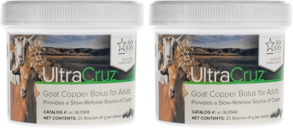 UltraCruz - sc-363568 Goat Copper Bolus Supplement for Yetişkinler, 25 Kont x 4 Grams (Pack of 2)