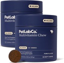 PetLab Co. 22 1 Dog Multivitamin - Destek Köpek Immune Response, Skin, Coat, Ortaklar ve Genel Sağlık - Vitaminler A, E, D, B12, Mineraller, Antioksis - Chewable Pork Flavor