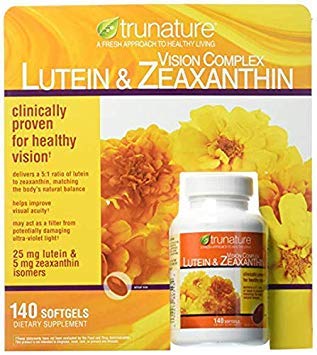 Trunature Lutein ve Zeaxanthin Softgels, 140 Kont (2 Paket)