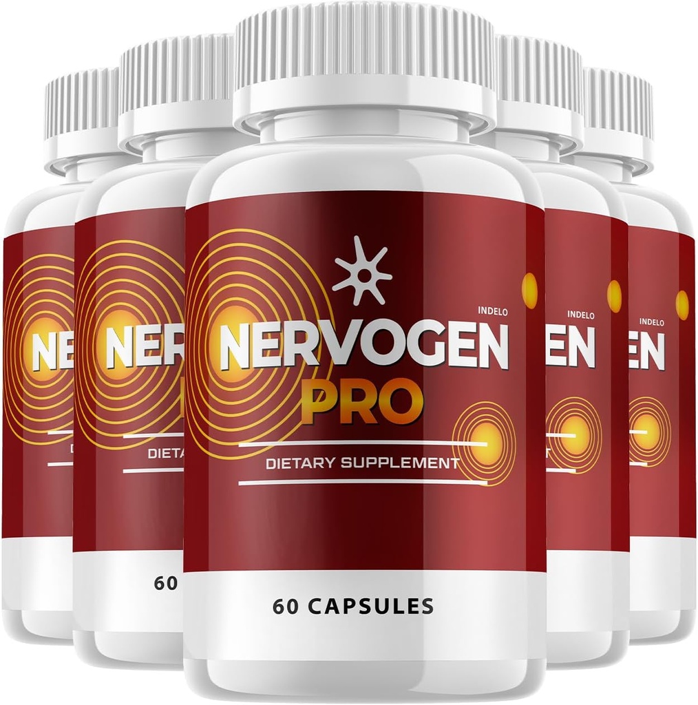 (5 Pack) Nervogen Pro Capsules, Nervogen Pro for Neuropati Capsules, Nervogen Pro Gelişmiş Formula Diyeti Tamam, C Çinko Geliştirilmiş - Nervogen Pro İncelemeleri (300 Capsules)