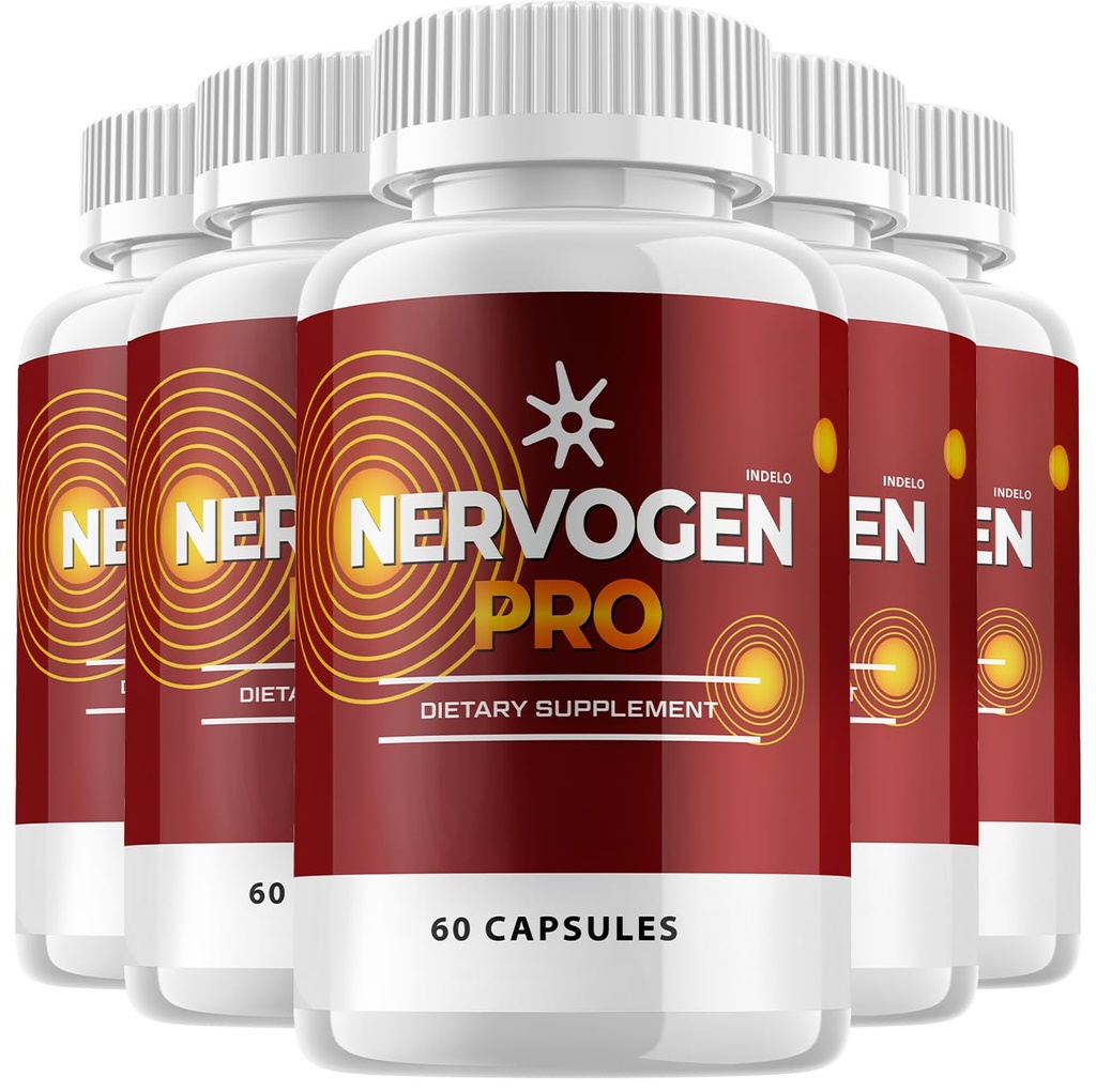 (5 Pack) Nervogen Pro Capsules, Nervogen Pro for Neuropati Capsules, Nervogen Pro Gelişmiş Formula Diyeti Tamam, C Çinko Geliştirilmiş - Nervogen Pro İncelemeleri (300 Capsules)