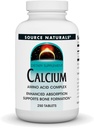 Source Naturals Calcium, Amino Acid Complex- Ενισχυμένη Απορρόφηση & Υποστηρίζει Σχηματισμό των οστών* - 250 δισκία