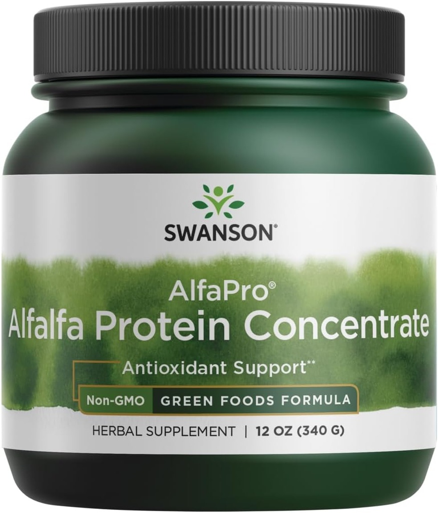 Swanson Alfapro Non-GMO Alfalfa proteinik 12 Ounce (340 g) Pwdr