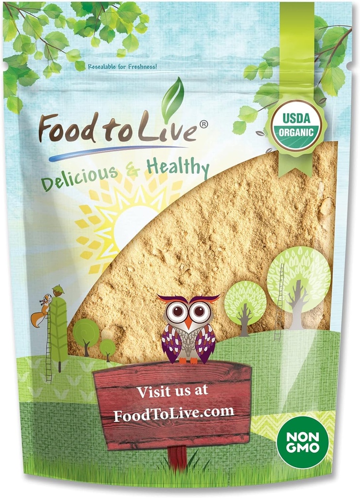 Yiyecek to Live Organic Maca Toz, 2 Pounds Gelatinized, Non-GMO, Kosher, Vegan, Bulk