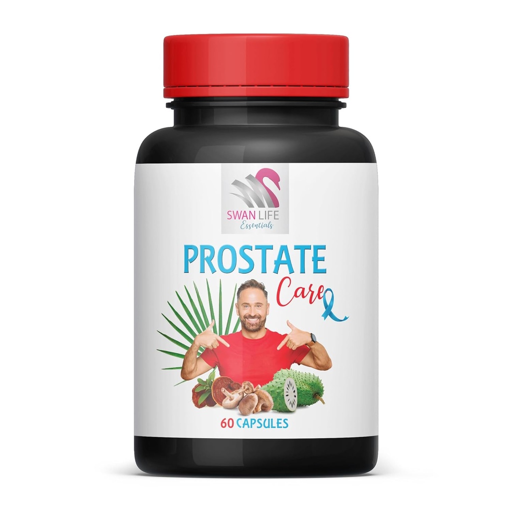 Prostate Support Saw Palmetto Supplement - Nettle Leaf, Saw Palmetto, Red Raspberry, Graviola, Green Tea Leaf, Reishi Mushroom, 1 Şişe 60 Capsules