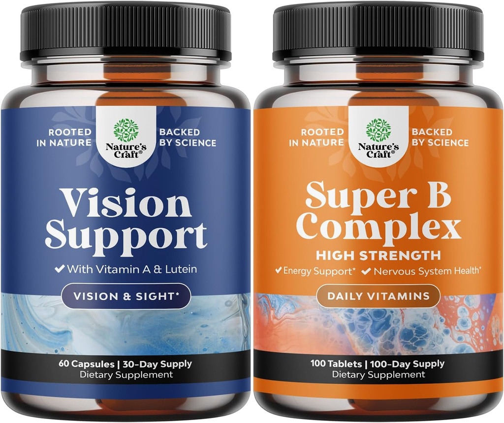 Görme Kuru Gözler Basınç ve Mavi Işık Koruma ve Vitamin B Kompleks Yetişkin Immune Support Mood Boost ve Memory Supplement için Multivitamin