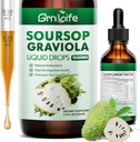 (1 Pack) Deniz Moss & Turmeric ile Soursop Graviola Liquid Drop, Soursop Bitters Hücre Desteği ve Rejenerasyonu, Antioksi ve Immune, 2 Fl/Oz