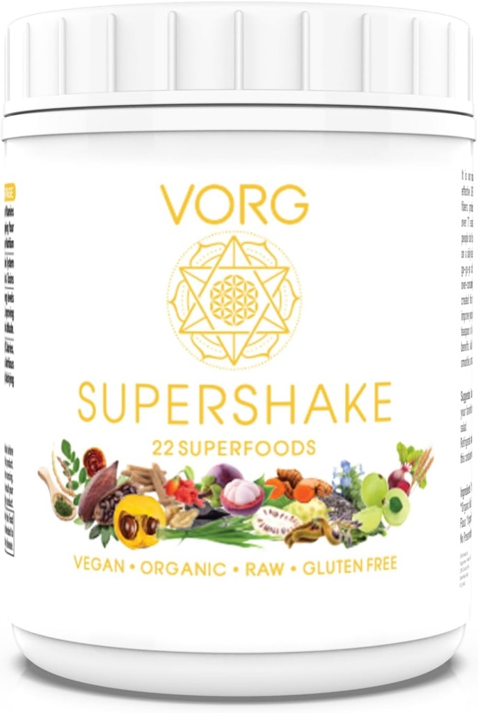 VORG SuperShake - Ultimate Superfood Mix, 22 Güçlü Superfoods ile Nourish. Saçlar, Skin, Immune System, Digestion ve Mitochondrial Function – 158 Servisler