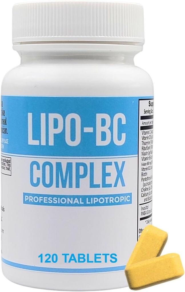 Lipo-BC Complex, LIPO BC Tablets Lipotropic Tablets for Energy and Wellness 