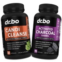 Aktif Charcoal & Candi Cleanse Support - Organik Coconut Charcoal Pills & Anti Overgrowth Pills for Stomach Gas and Bloating for Men Women Kids - Oral Herbal Oregano & Caprylic Acid Capsules