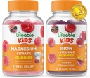 Lifeable Magnezyum Kids + Iron & Vitamin C Kids, Gummies Sche - Great Tasting, Vitamin Supplement, Gluten Free, GMO Free, Chewable Gummy Gummy
