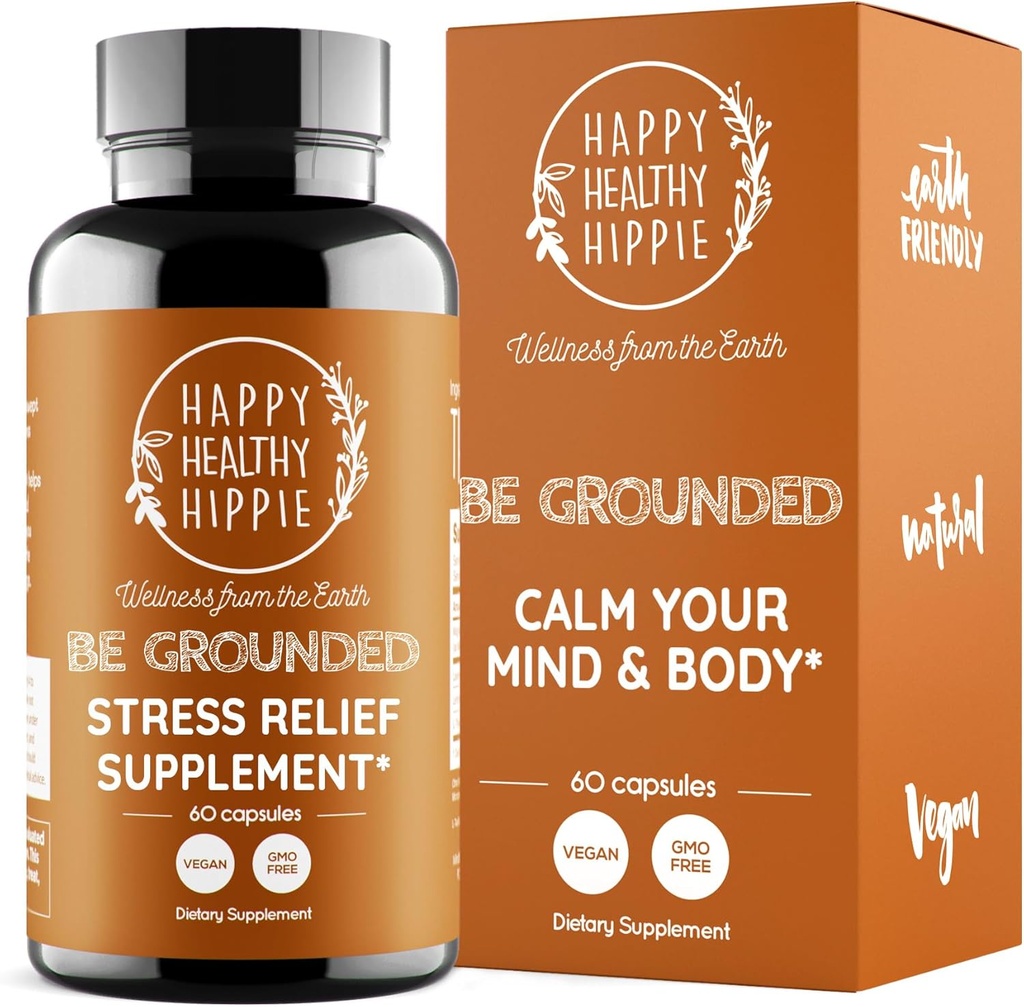 Mutlu Sağlıklı Hippie Stres Yardımı Tamamladı – Lavender Pills | Calmness & Relaxation | Hızlı Acting | Magnezyum Glycinate 100 mg, L Theanine, Lemon Balm Leaf, | Herbal, 60 Ct