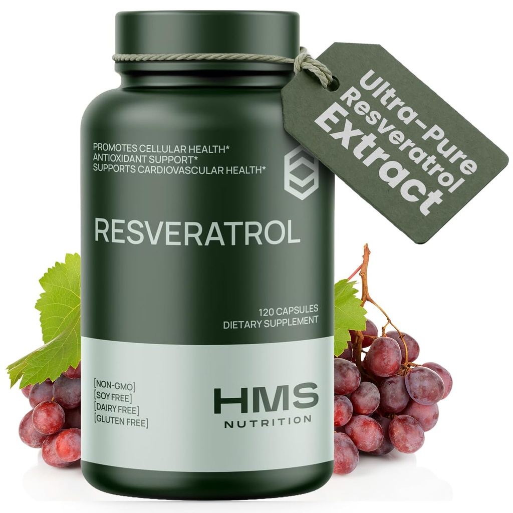 Resveratrol 1400 mg 120 Capsules Yüksek Potency Trans-Resveratrol Güçlü Antioksitler Acai Grapeseed Green Tea Supports Cellular ve Cardiovascular Health Anti-Aging