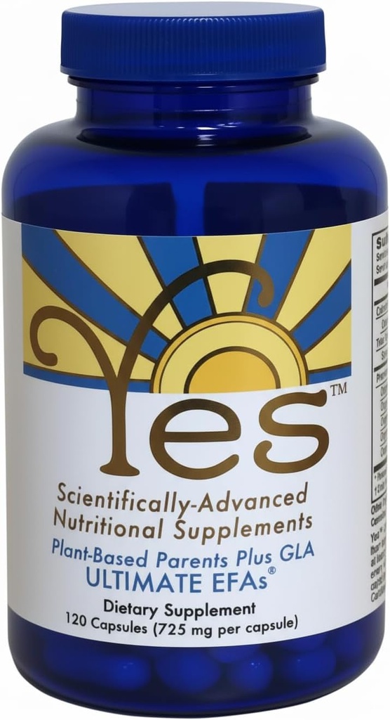 Plantive Fish Oil Alternative YES Omega 3 & 6 Fatty Acid - Burpless - DHA, EPA, SDA - Cholesterol, Heart, Skin, Energy, Eyes, Immunity Support by YES (120 Gel caps)