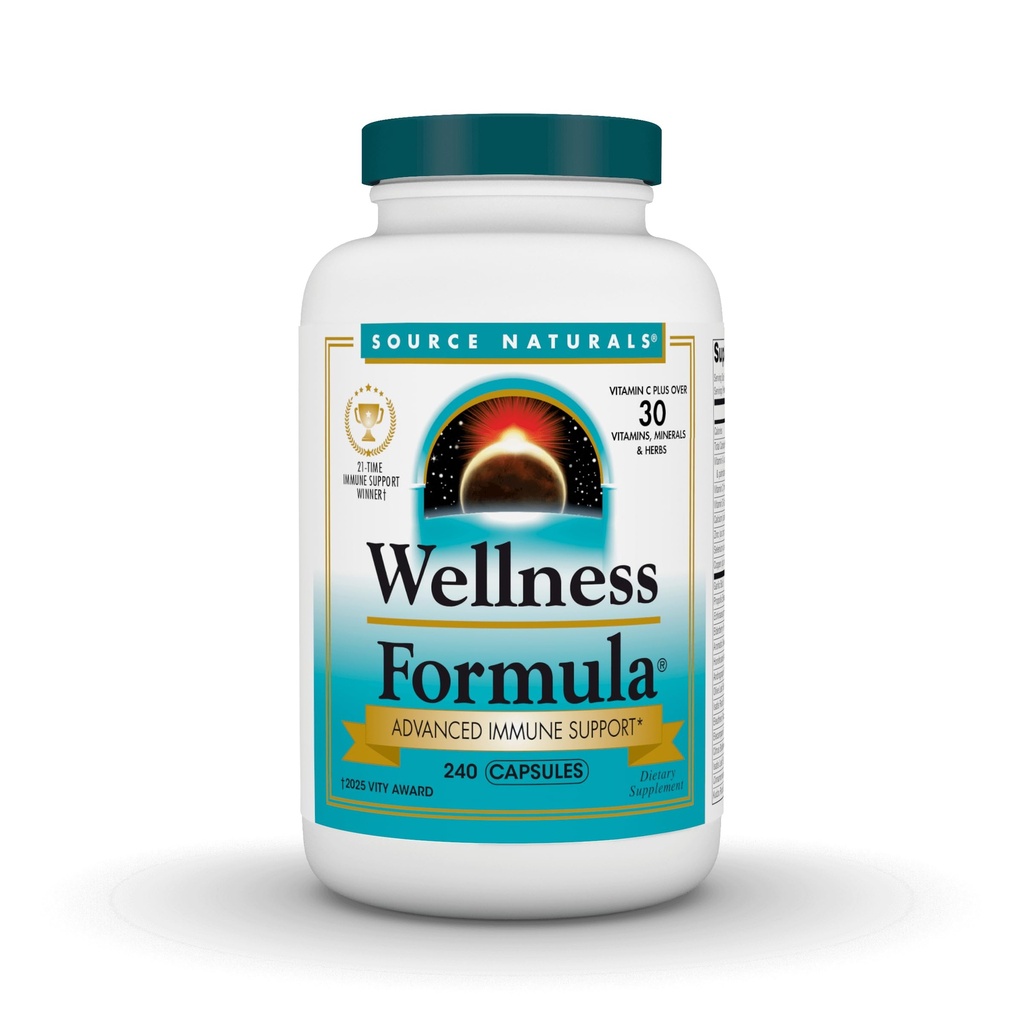 Source Naturals Wellness Formula Bio-Aligned Vitamins & Herbal Defense Advanced Immune Support* - Dietary Supplement & Immunity Booster - 240 Capsules