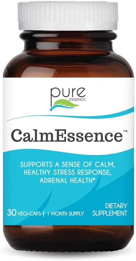 PURE ESSENCE LABS Calm Essence - Doğal Uyku Yardımı ve Yetişkinler için Anti Stres Supplement - Calming Stress Relief (30 Capsules)