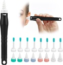 Q bubbles Ear Wax Removal Tool 2025 Spiral Ear Wax Removal Kit Reusable and Washable Q-Grips Ear Wax Rer Soft Silikon Spiral Saç Formları Kesme Kitins 3 Type of Ear temizleyici Tools Kit