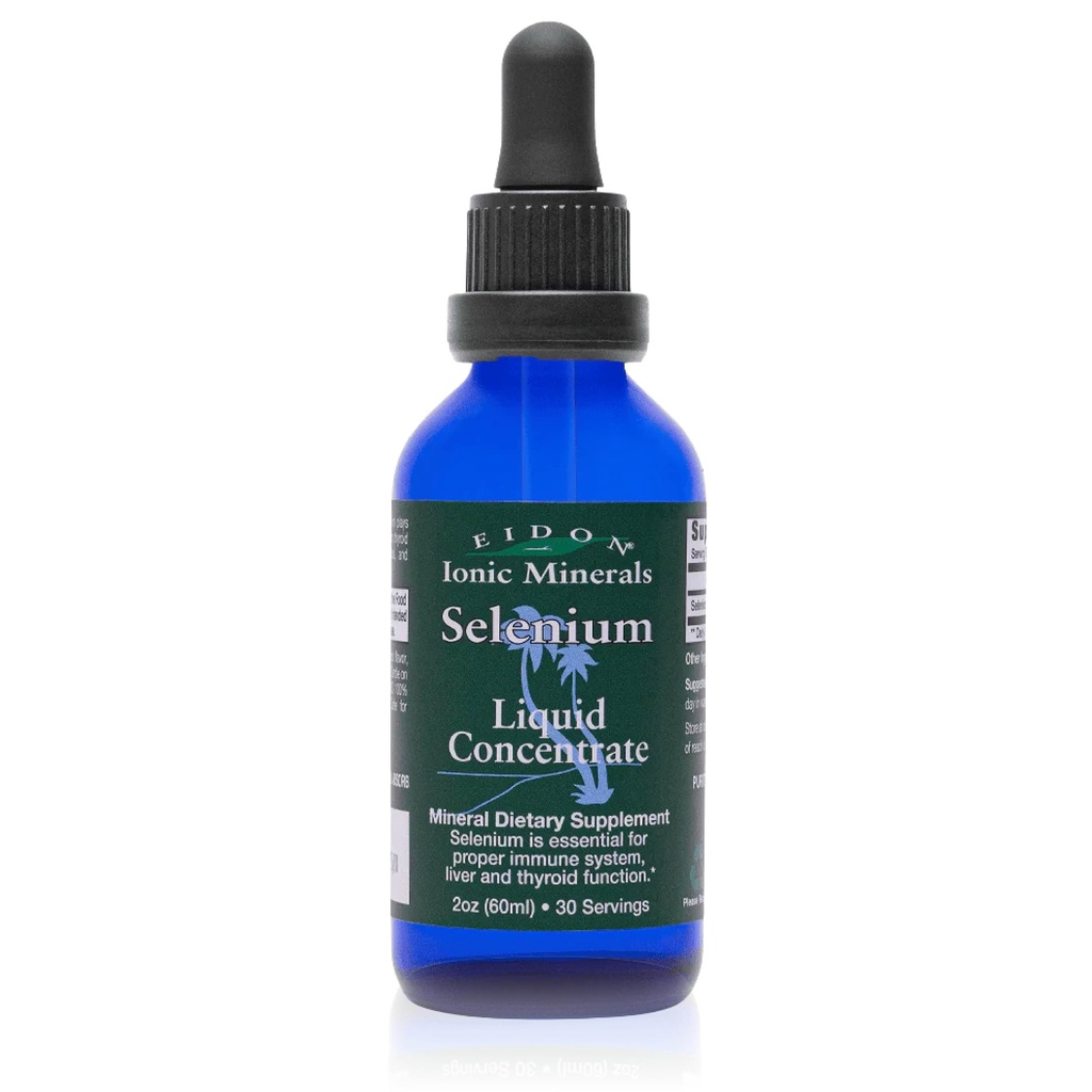 Eidon Ionic Minerals Liquid Selenium, Selenium Drops, sodyum Selenate Supplement, Support Liver Health and Thyroid Function, Immune System Support, 2 ozz