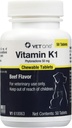 Vet One Vitamin K1 Μασώμενα Δισκία - Βιταμίνη K1 για σκύλους, Μασώμενες Βιταμίνες βοείου κρέατος για γάτες και σκύλους (50 δισκία, Phytonadione 50mg)